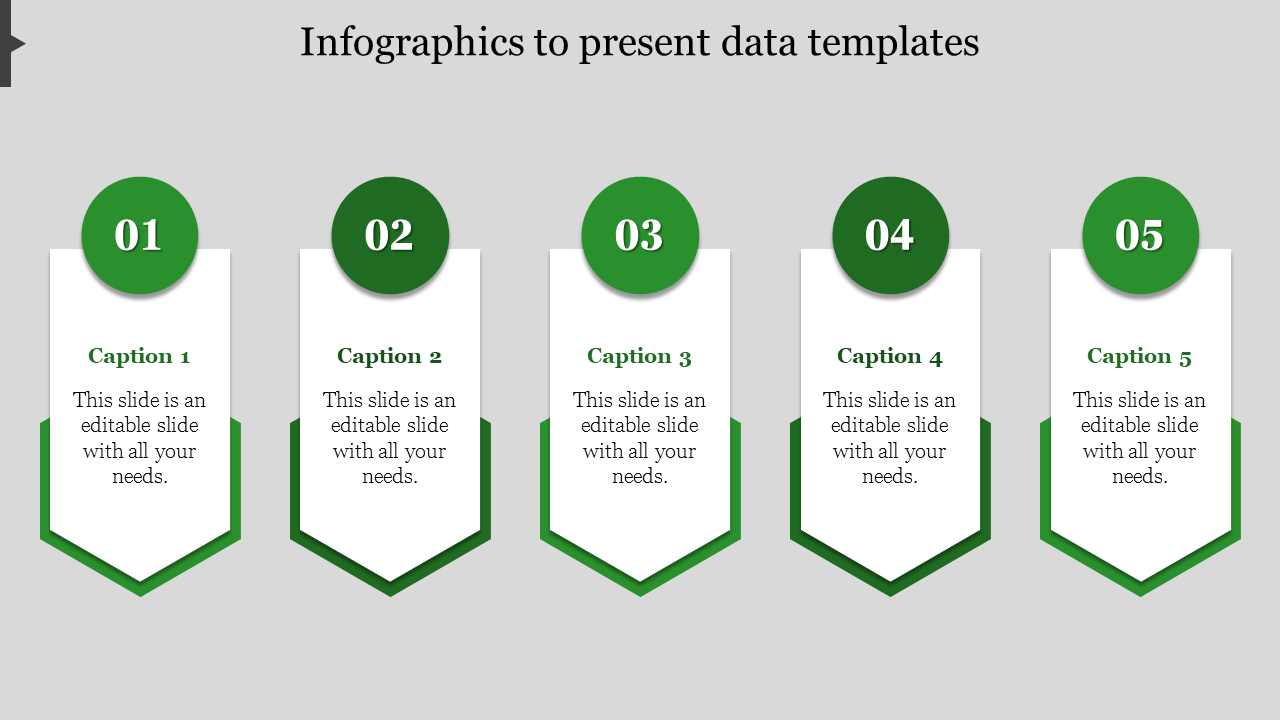 infographics to present data templates-Green